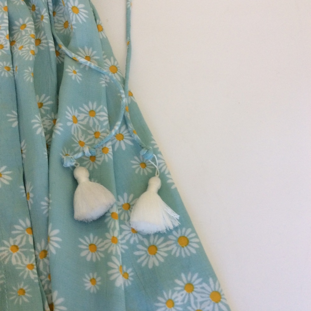 Faithfull the Brand Mint Green Daisy Wrap Mini Dress - Picture 7 of 11